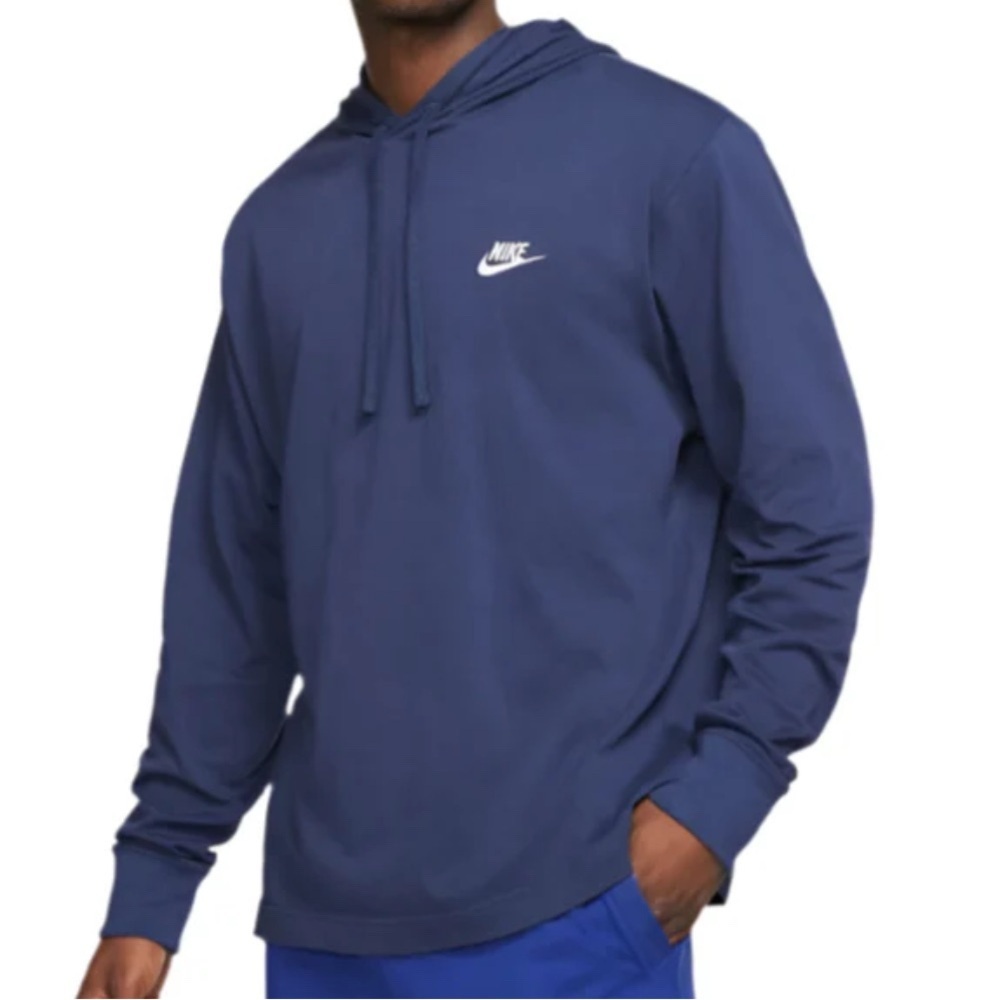 Nike Navy Blue Long Sleeve Hooded Jersey